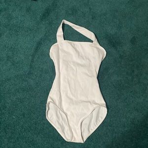 White capezio halter leo size m